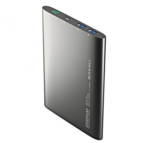 VINSIC VSPB202 20000MAH POWER BANK DUAL USB INTERFACE SMART CHARGER