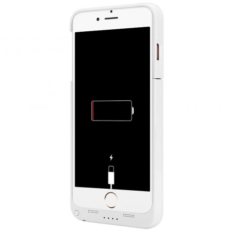 4000MAH BACKUP BATTERY EXTERNAL POWER BANK CHARGER CASE WITH KICKSTAND (WHITE)
