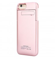 4000MAH BACKUP BATTERY EXTERNAL POWER BANK CHARGER CASE WITH KICKSTAND (ROSE GOLD)