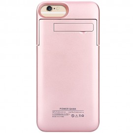 4000MAH BACKUP BATTERY EXTERNAL POWER BANK CHARGER CASE WITH KICKSTAND (ROSE GOLD)