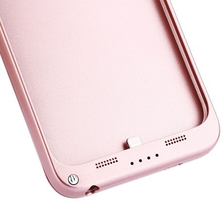 4000MAH BACKUP BATTERY EXTERNAL POWER BANK CHARGER CASE WITH KICKSTAND (ROSE GOLD)