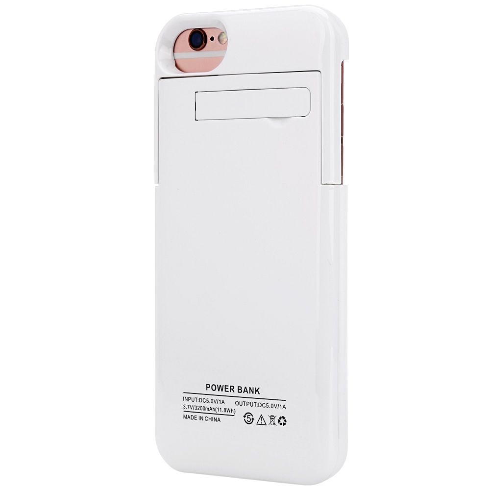 3200MAH BACKUP BATTERY EXTERNAL POWER BANK CHARGER CASE WITH KICKSTAND FOR IPHONE 6 / 6S /