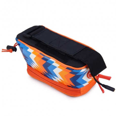 ROSWHEEL 4.8 INCH TOUCH SCREEN BICYCLE FRONT TUBE PHONE BAG HOLDER HANDLEBAR POUCH (ORANGE