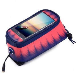 ROSWHEEL 4.8 INCH TOUCH SCREEN BICYCLE FRONT TUBE PHONE BAG HOLDER HANDLEBAR POUCH (BLUE A