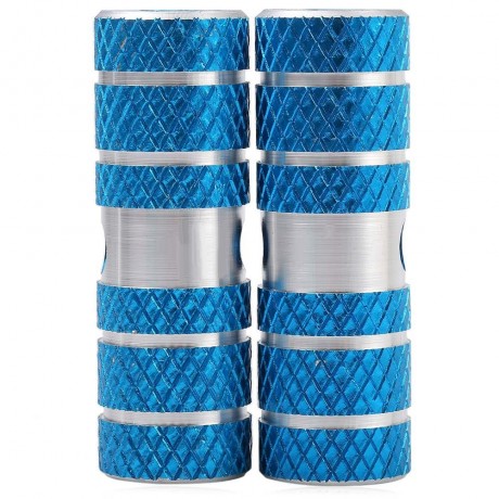 2PCS AXLE FOOT PEGS STUNT PEDAL FOR BMX MOUNTAIN BIKE BICYCLE CYCLING (BLUE)
