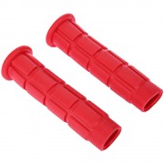 PAIRED SOFT CYCLING ADHESIVE PERFORMANCE RUBBER HANDLEBAR GRIP (RED)