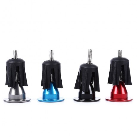 WAKE PAIRED MTB BICYCLE CNC ALUMINUM ALLOY HANDLEBAR PLUGS (RED)