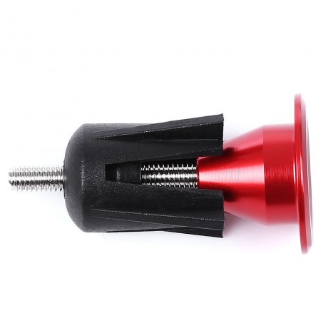 WAKE PAIRED MTB BICYCLE CNC ALUMINUM ALLOY HANDLEBAR PLUGS (RED)