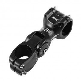 WAKE CYCLING BICYCLE MTB 3D FORGED ALUMINUM ALLOY ADJUSTABLE HANDLEBAR STEM RISER (BLACK, 