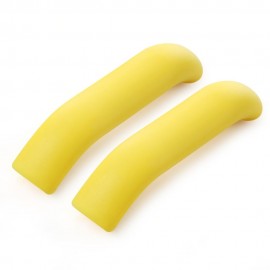 PAIRED MOUNTAIN ROAD BIKE BRAKE HANDLE SILICONE PROTECTIVE SLEEVE (YELLOW)