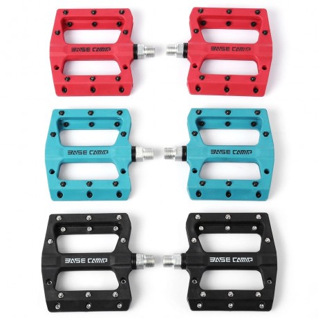 BASECAMP BC - 672 PAIRED FASHION NYLON BIKE PEDAL FOR MOUNTAIN ROAD BICYCLE (BLUE)