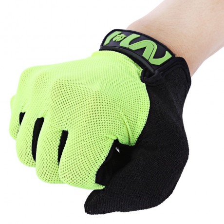 SAVA PAIRED SHOCK-ABSORBING FOAM PAD FULL FINGER BIKE GLOVE (GREEN, SIZE S/M/L/XL)