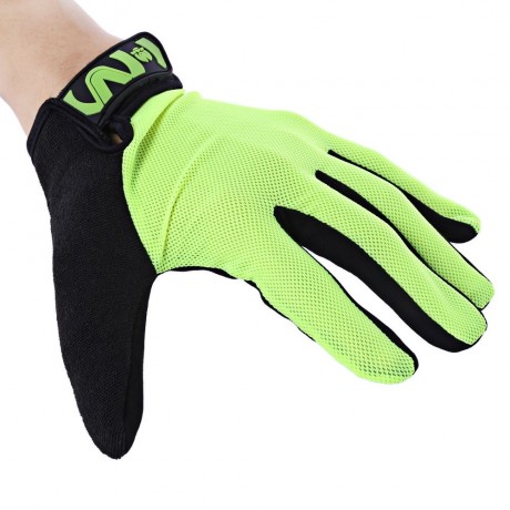 SAVA PAIRED SHOCK-ABSORBING FOAM PAD FULL FINGER BIKE GLOVE (GREEN, SIZE S/M/L/XL)