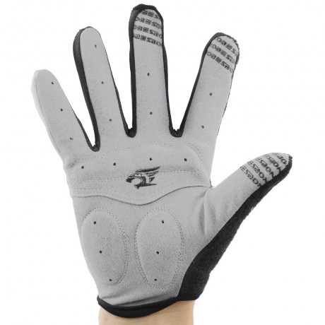 ROBESBON PAIRED UNISEX SPORT MOTOCROSS CYCLING FULL FINGER GLOVES (BLACK, SIZE M/L/XL)