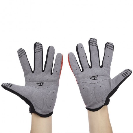 ROBESBON PAIRED UNISEX SPORT MOTOCROSS CYCLING FULL FINGER GLOVES (RED, SIZE M/L/XL)