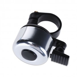 COLORFUL MINI BICYCLE BIKE ALUMINUM ALLOY HANDLE BELL FOR CYCLING (SILVER)