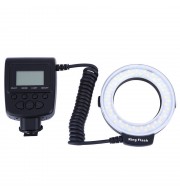 RF550 MACRO LED RING FLASH WITH LCD DISPLAY POWER CONTROL FOR CANON NIKON DSLR CAMERAS (BL