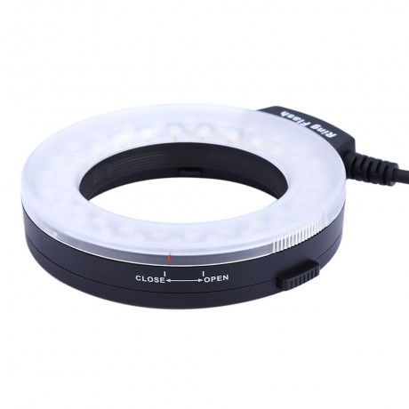 RF550 MACRO LED RING FLASH WITH LCD DISPLAY POWER CONTROL FOR CANON NIKON DSLR CAMERAS (BL