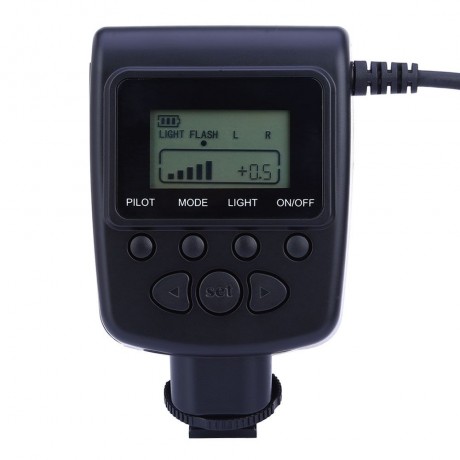 RF550 MACRO LED RING FLASH WITH LCD DISPLAY POWER CONTROL FOR CANON NIKON DSLR CAMERAS (BL