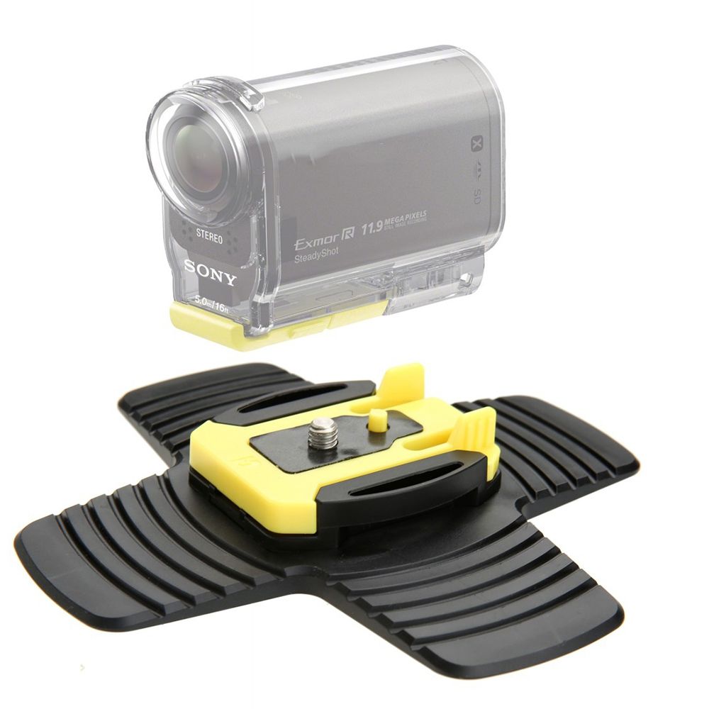 DAZZNE DZ-SG5 FLEXIBLE SURFBOARD SURF MOUNT FIXED BASE KIT FOR ACTION CAMERA (YELLOW AND B