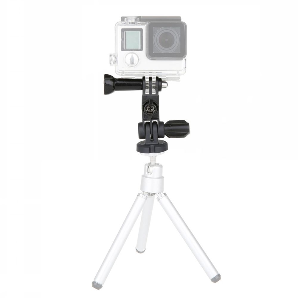 DAZZNE DZ-SG2 TWO AXIS ADJUSTABLE ANGLE MOUNT PIVOT ARM KIT FOR ACTION CAMERA (BLACK)
