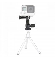 DAZZNE DZ-SG2 TWO AXIS ADJUSTABLE ANGLE MOUNT PIVOT ARM KIT FOR ACTION CAMERA (BLACK)