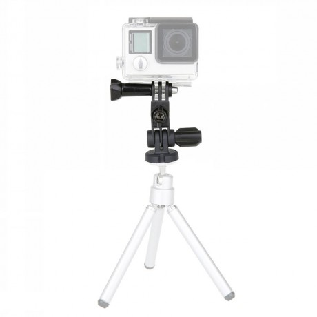 DAZZNE DZ-SG2 TWO AXIS ADJUSTABLE ANGLE MOUNT PIVOT ARM KIT FOR ACTION CAMERA (BLACK)