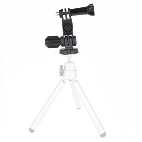 DAZZNE DZ-SG2 TWO AXIS ADJUSTABLE ANGLE MOUNT PIVOT ARM KIT FOR ACTION CAMERA (BLACK)