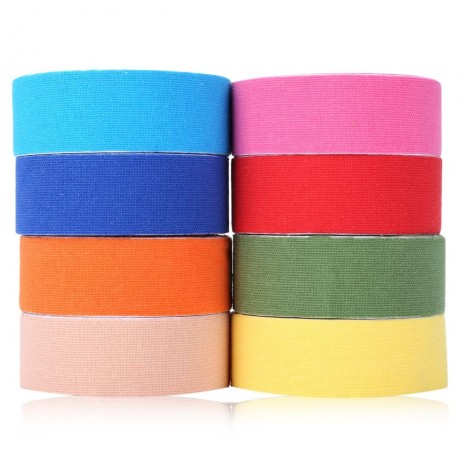 1 ROLL 2.5CM X 5M SPORTS MUSCLES CARE ELASTIC PHYSIO THERAPEUTIC TAPE (RED)