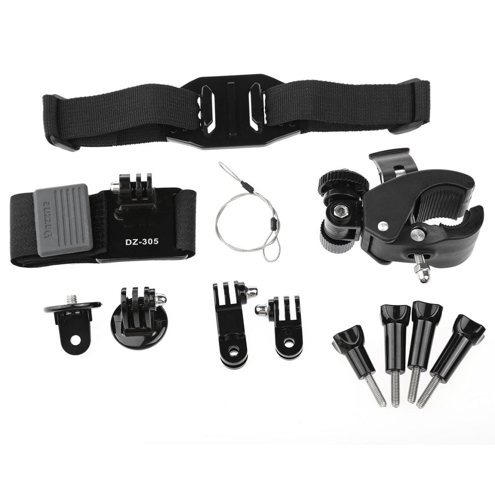 ORIGINAL DAZZNE KT-106 UNIVERSAL ACTION CAMERA RIDING CYCLING ACCESSORY KIT WITH STORAGE B