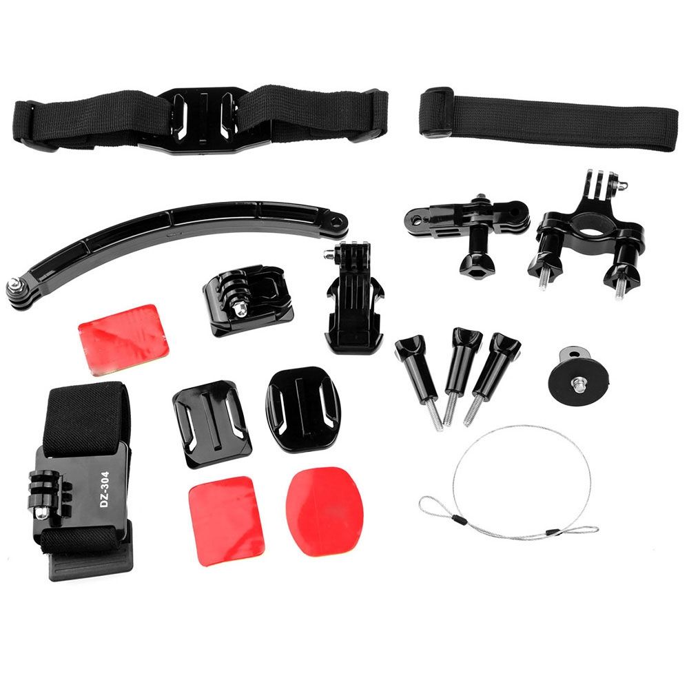 ORIGINAL DAZZNE KT-107 UNIVERSAL ACTION CAMERA RIDING CYCLING ACCESSORY KIT / HELMET MOUNT