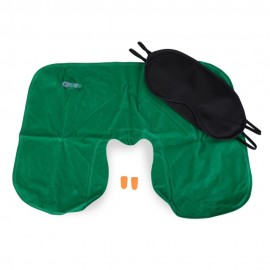 3PCS ESSENTIAL MULTIFUNCTION INFLATABLE PILLOW EYESHADE (GREEN)