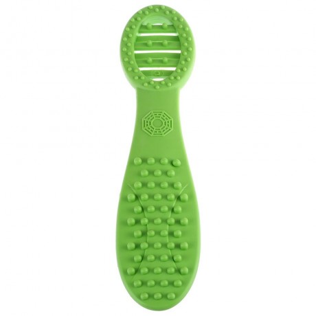 TPE HEALTH SCRAPING MERIDIAN BEATER MASSAGE STICK HAMMER GRIP TOOL FITNESS REGIMEN (GREEN)