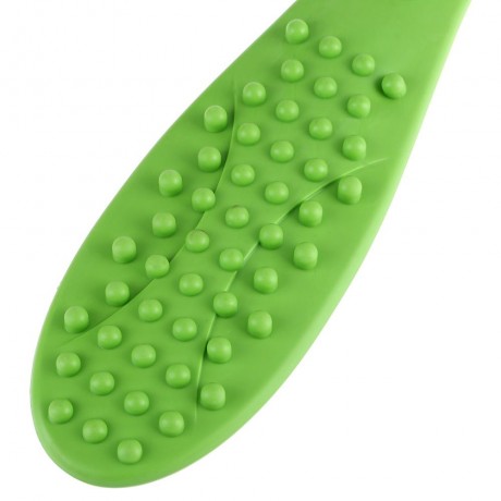 TPE HEALTH SCRAPING MERIDIAN BEATER MASSAGE STICK HAMMER GRIP TOOL FITNESS REGIMEN (GREEN)