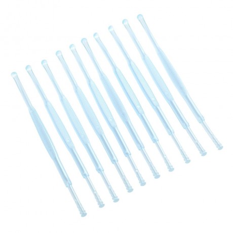 10PCS PLASTIC TWO ENDS REMOVER CLEANER CARE TOOL EARPICK (BLUE)