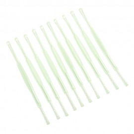 10PCS PLASTIC TWO ENDS REMOVER CLEANER CARE TOOL EARPICK (GREEN)