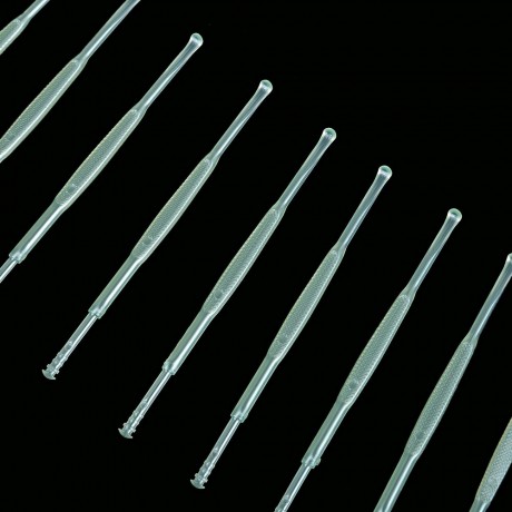 10PCS PLASTIC TWO ENDS REMOVER CLEANER CARE TOOL EARPICK (GREEN)
