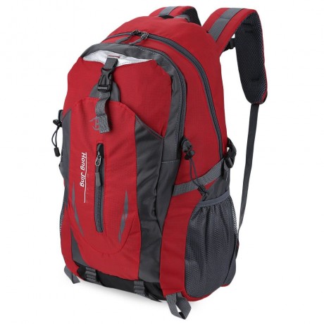PATCHWORK DESIGN OUTDOOR BACKPACK FOR UNISEX (RED)