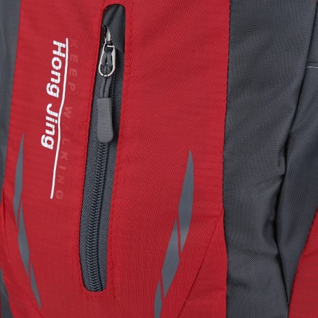 PATCHWORK DESIGN OUTDOOR BACKPACK FOR UNISEX (RED)