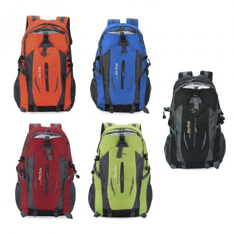 PATCHWORK DESIGN OUTDOOR BACKPACK FOR UNISEX (BLUE)