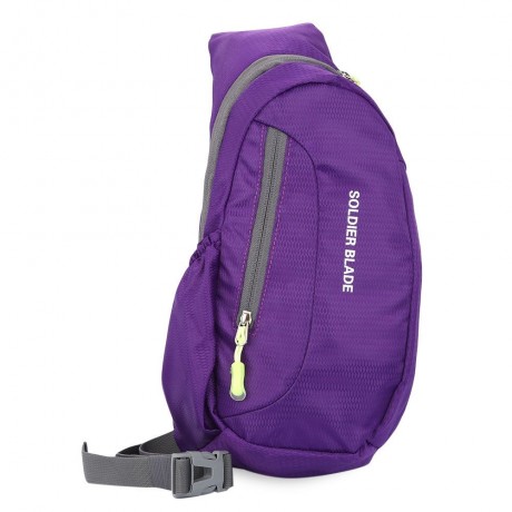 TRENDY WATERPROOF SINGLE SHOULDER CASUAL BAG (PURPLE)
