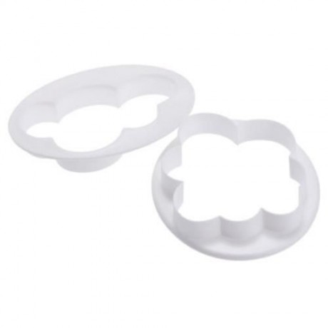 5PCS PORTABLE CAKE BISCUIT DECORATING FONDANT TOOL MOLD MODEL (WHITE)