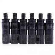 6PCS DURABLE FISHING ANNUNCIATOR CONNECTOR JOINT BANK SUPPORT BINDING HEAD (BLACK)