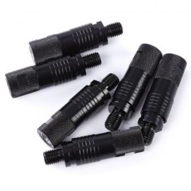 6PCS DURABLE FISHING ANNUNCIATOR CONNECTOR JOINT BANK SUPPORT BINDING HEAD (BLACK)