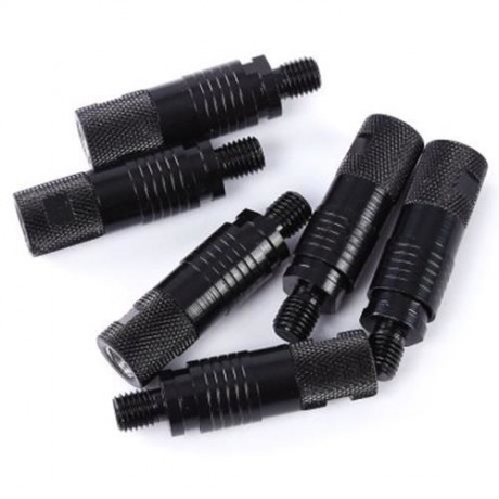 6PCS DURABLE FISHING ANNUNCIATOR CONNECTOR JOINT BANK SUPPORT BINDING HEAD (BLACK)