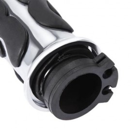 2PCS UNIVERSAL MOTORCYCLE HANDLEBAR HAND GRIP ALUMINIUM ALLOY MOTORBIKE COMFORT RUBBER PRO