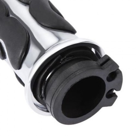 2PCS UNIVERSAL MOTORCYCLE HANDLEBAR HAND GRIP ALUMINIUM ALLOY MOTORBIKE COMFORT RUBBER PRO