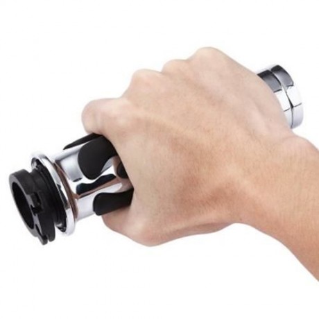 2PCS UNIVERSAL MOTORCYCLE HANDLEBAR HAND GRIP ALUMINIUM ALLOY MOTORBIKE COMFORT RUBBER PRO
