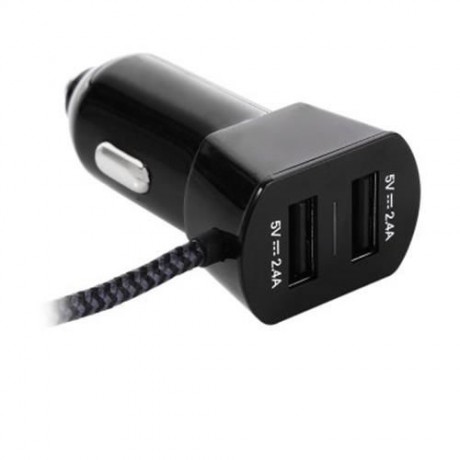 F43 STEREO HANDS-FREE CALL AUDIO FM TRANSMITTER LED DISPLAY DUAL USB CAR CHARGER