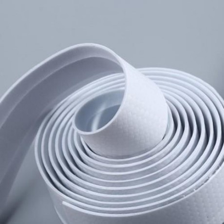 LIGHTWEIGHT HANDLEBAR TAPE WITH BAR PLUG CARBON FIBER BELT STRAP (WHITE)